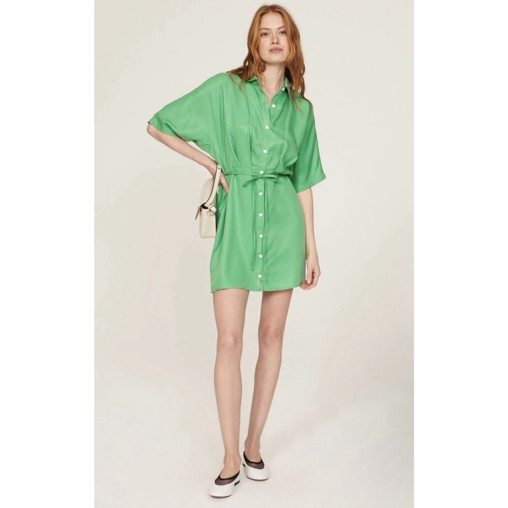 Thakoon x RTR Green Shirt Dress Size 4 with small stains